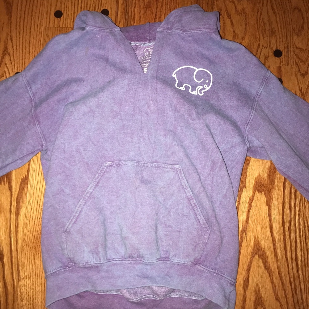 purple ivory ella v-neck hoodie